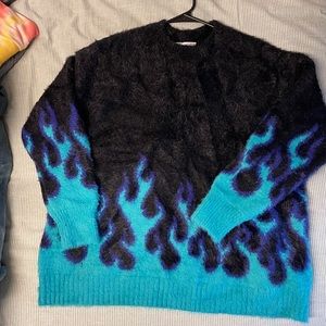 Blue flame sweater